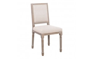 Jameson Square καρέκλα με ύφασμα σε εκρού χρώμα 45x53x95 εκ