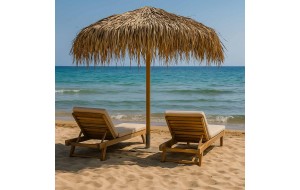 Ομπρέλα με ψάθα Fun Palm σε δύο διαστάσεις