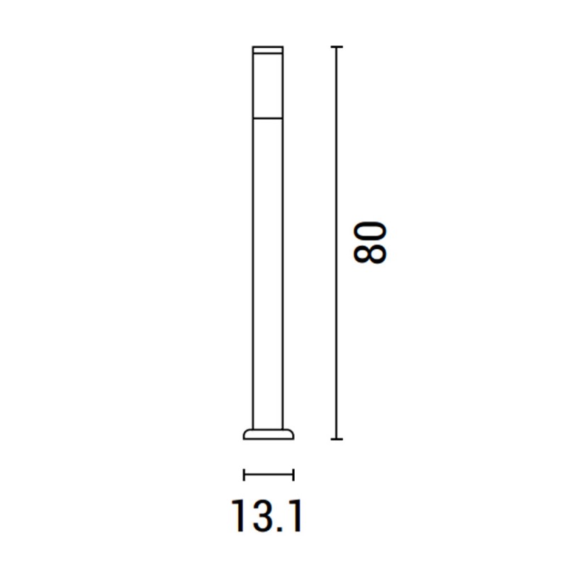 Κολονάκι δαπέδου ίνοξ σειρά μεταλλικό 13.1x80 εκ