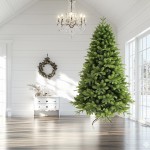 Cedar χριστουγεννιάτικο δέντρο σε πράσινο χρώμα με μεικτό φύλλωμα PE και PVC με ύψος 240 εκ