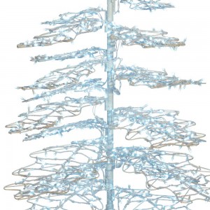 Φωτιζόμενο δέντρο με μεταλλικό σκελετό IP65 με 1.100 led 140x250 εκ