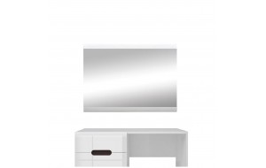 New York επιτοίχιος καθρέπτης με λευκό πλαίσο από MDF 110x2x80 εκ