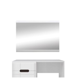 New York επιτοίχιος καθρέπτης με λευκό πλαίσο από MDF 110x2x80 εκ