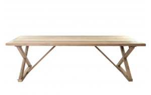 Minerva μοναστηριακό τραπέζι από ξύλο teak 260x100x78 εκ