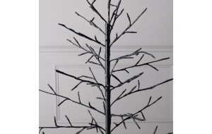 Διακοσμητικό δέντρο σε μαύρο χρώμα με ενσωματωμένα 87 led και σκελετό από σίδερο 80x80x130 εκ