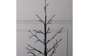 Διακοσμητικό χριστουγεννιάτικο δέντρο σε μαύρο χρώμα με ενσωματωμένα 118 led και σκελετό από σίδερο 80x80x150 εκ