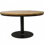 Jack στρογγυλό ξύλινο τραπέζι σε φυσική απόχρωση 140x75 εκ