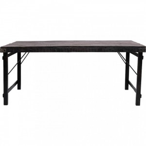 Java τραπέζι από ανακυκλωμένο ξύλο σε μαύρο χρώμα 180x90x74 εκ