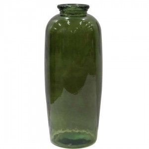 Big Shape στρογγυλό διακοσμητικό βάζο σε πράσινο χρώμα από ανακυκλωμένο γυαλί 29x71 εκ