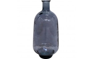 Joy γυάλινο διακοσμητικό βάζο σε μπλε χρώμα 29x60 εκ