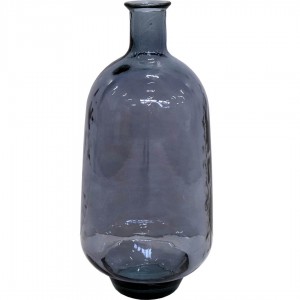 Joy γυάλινο διακοσμητικό βάζο σε μπλε χρώμα 29x60 εκ