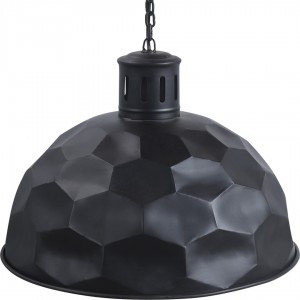 Donatello μεταλλικό στρογγυλό μονόφωτο φωτιστικό οροφής σε μαύρο ματ χρώμα 52x38 εκ 