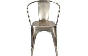 Living μεταλλική καρέκλα σε ασημί απόχρωση 54x53x80 εκ