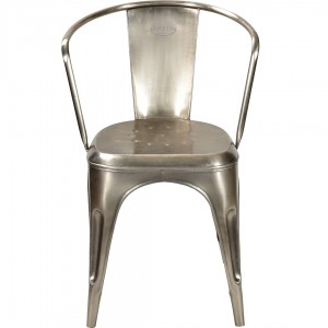 Living μεταλλική καρέκλα σε ασημί απόχρωση 54x53x80 εκ