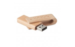 Bamboo Casing USB μονάδα αποθήκευσης σε φυσική απόχρωση 6.4 εκ