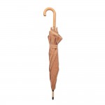 Quora ομπρέλα από φελλό σε φυσική απόχρωση αυτόματα ανοιγόμενη και ξύλινη λαβή 104x89 εκ