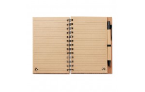Bambloc σημειωματάριο με εξώφυλλο μπαμπού και ασορτί στυλό 13x1.3x18 εκ