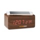 Buenos Aires Charger ρολόι με ξυπνητήρι με ασύρματο φορτιστή κινητών συσκευών με κάλυμμα mdf 14.5x7x7 εκ