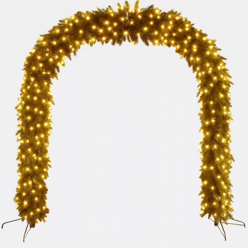 Χριστουγεννιάτικη αψίδα εισόδου Pre-Lit με μεικτό φύλλωμα 768 led θερμού φωτισμού 200x250 εκ Χριστουγεννιάτικη αψίδα εισόδου Pre-Lit με μεικτό φύλλωμα 768 led θερμού φωτισμού 200x250 εκ