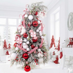 Candy Bear Wonderland ολοκληρωμένη διακοσμητική πρόταση με 117 στολίδια σε δέντρο με ενσωματωμένο φωτισμό 210 εκ