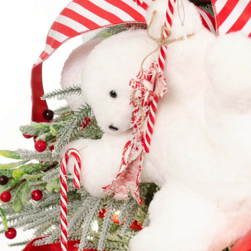 Candy Bear Wonderland ολοκληρωμένη διακοσμητική πρόταση με 117 στολίδια σε δέντρο με ενσωματωμένο φωτισμό 210 εκ