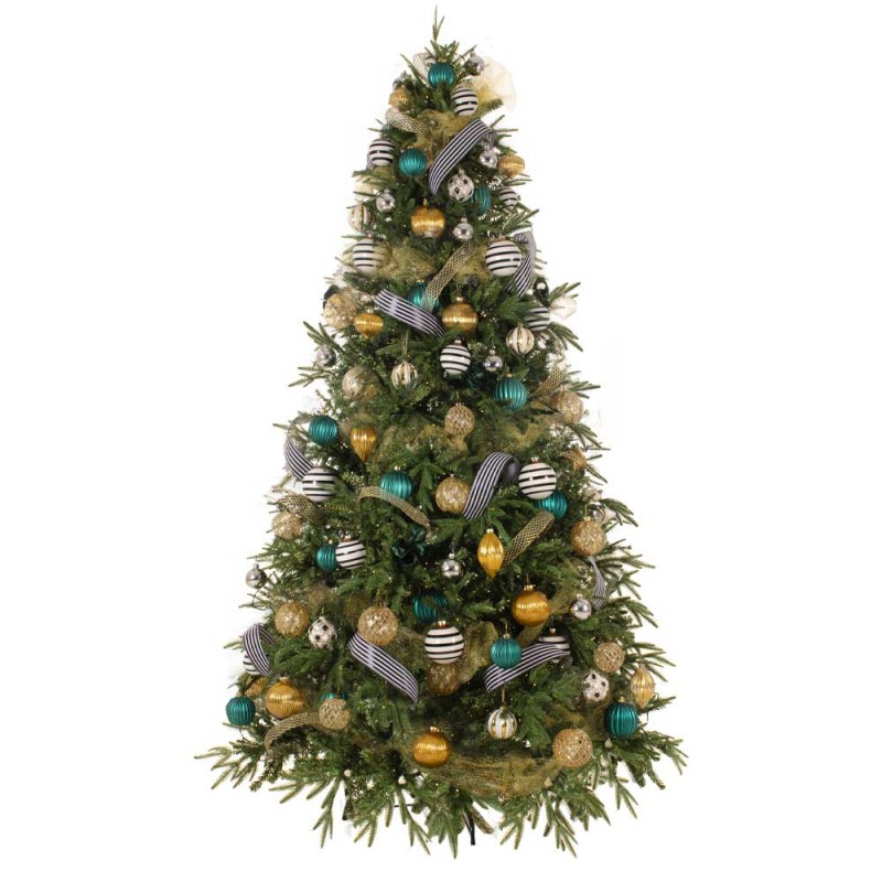 Chicago Bliss πρόταση στολισμού για χριστουγεννιάτικο δέντρο με 120 στολίδια