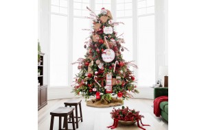 Classic Christmas ολοκληρωμένη διακοσμητική πρόταση με δέντρο, 164  στολίδια και 800 led