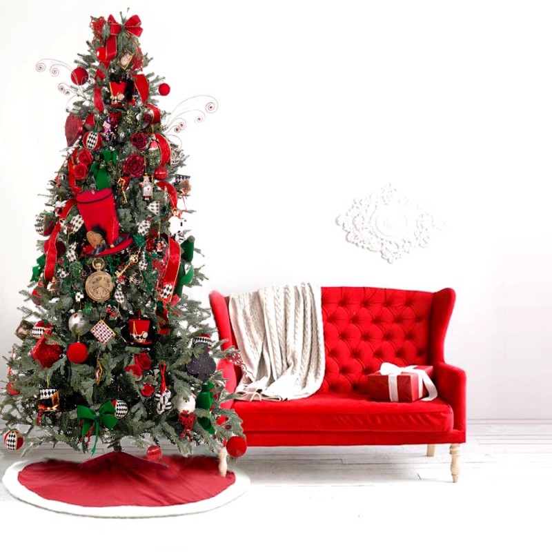 Καπελάς πρόταση στολισμού για χριστουγεννιάτικο δέντρο με 121 στολίδια