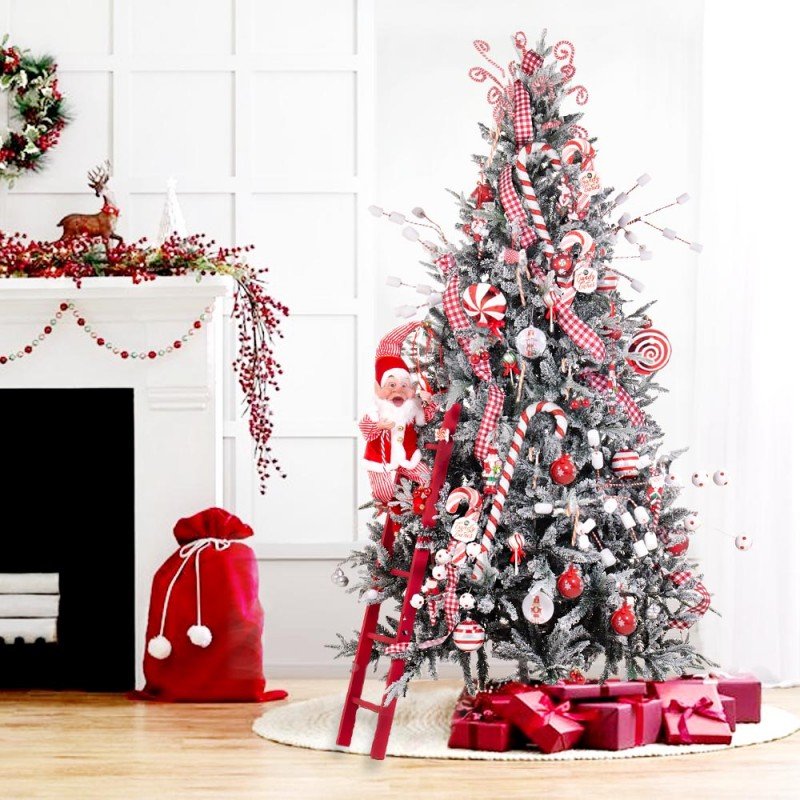 Σύννεφα από ζάχαρη Ολοκληρωμένη διακόσμηση Χριστουγεννιάτικου δέντρου με 119 στολίδια