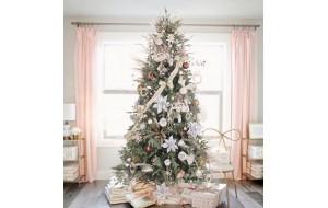 Σοκολατένια λάμψη ολοκληρωμένη διακόσμηση Χριστουγεννιάτικου δέντρου  με 115 στολίδια