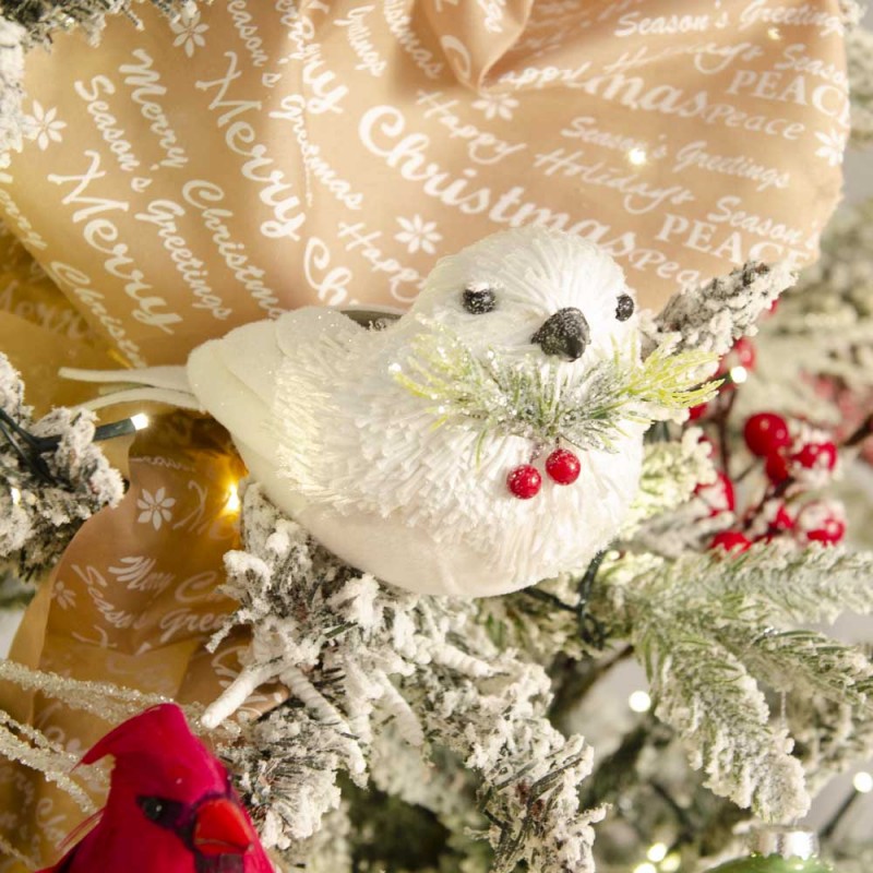 Snow kiss berries ολοκληρωμένη διακόσμηση Χριστουγεννιάτικου δέντρου με 100 στολίδια
