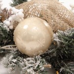 Christmas Snow Χριστουγεννιάτικη γιρλάντα έτοιμη στολισμένη με λαμπάκια 135 εκ