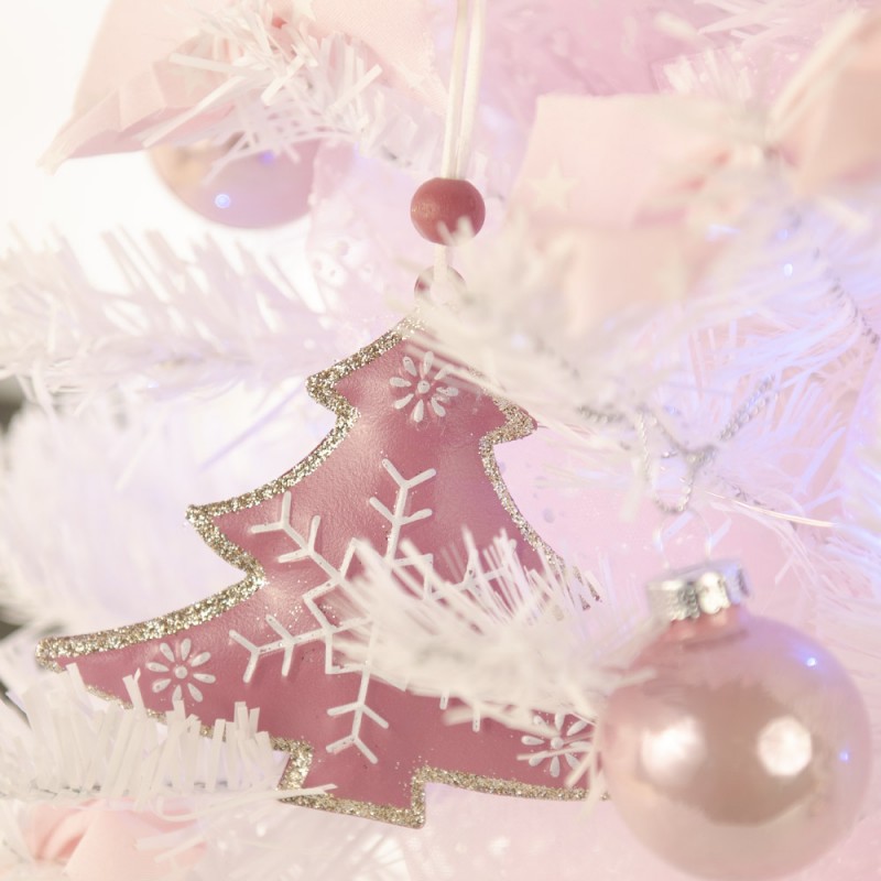 Christmas Lullaby For Her  έτοιμο στολισμένο mini λευκό Χριστουγεννιάτικο δεντράκι με λαμπάκια 60 εκ