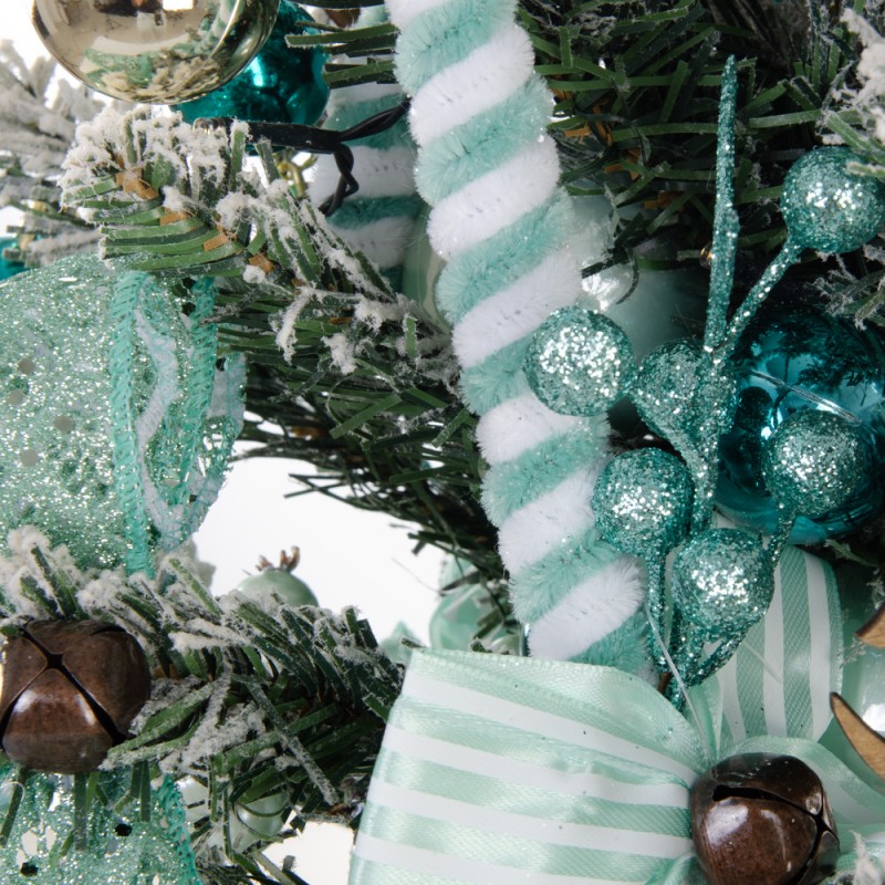 Little North Pole στολισμένο χριστουγεννιάτικο δέντρο με LED σε αποχρώσεις μέντας και πετρόλ, ξύλινες λεπτομέρειες και φωτάκια LED 75 εκ Little North Pole στολισμένο χριστουγεννιάτικο δέντρο με LED σε αποχρώσεις μέντας και πετρόλ, ξύλινες λεπτομέρειες και φωτάκια LED 75 εκ