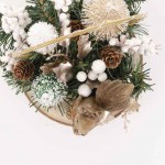 Christmas Whispers Χριστουγεννιάτικο επιτραπέζιο διακοσμητικό σε φυσικό ξύλινο κορμό με σκιουράκι 20x22x21 εκ
