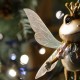 Κρεμαστό Χριστουγεννιάτικο στολίδι φτερωτού πρίγκηπα βατράχου σε χρυσή και λευκή απόχρωση 12 εκ