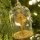 Χριστουγεννιάτικο κρεμαστό στολίδι Μπαλαρίνα σε γυάλα με χρυσόσκονη σε χρυσό χρώμα 11 εκ
