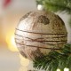 Μπάλα Χριστουγεννιάτικη κρακελέ ανάγλυφη σε χρυσή απόχρωση 10 εκ