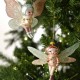 Χριστουγεννιάτικο γυάλινο στολίδι δέντρου σε σχήμα νεράιδας με φτερά σετ δύο σχεδίων 13 εκ
