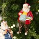 Χριστουγεννιάτικα στολίδια κρεμαστά με  Άγιο Βασίλη Κτηνίατρο και Μαθηματικό από πολυρέζιν σετ των δύο 12 εκ