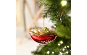 Χριστουγεννιάτικο κρεμαστό γυάλινο στολίδι Ramen από γυαλί 6 εκ
