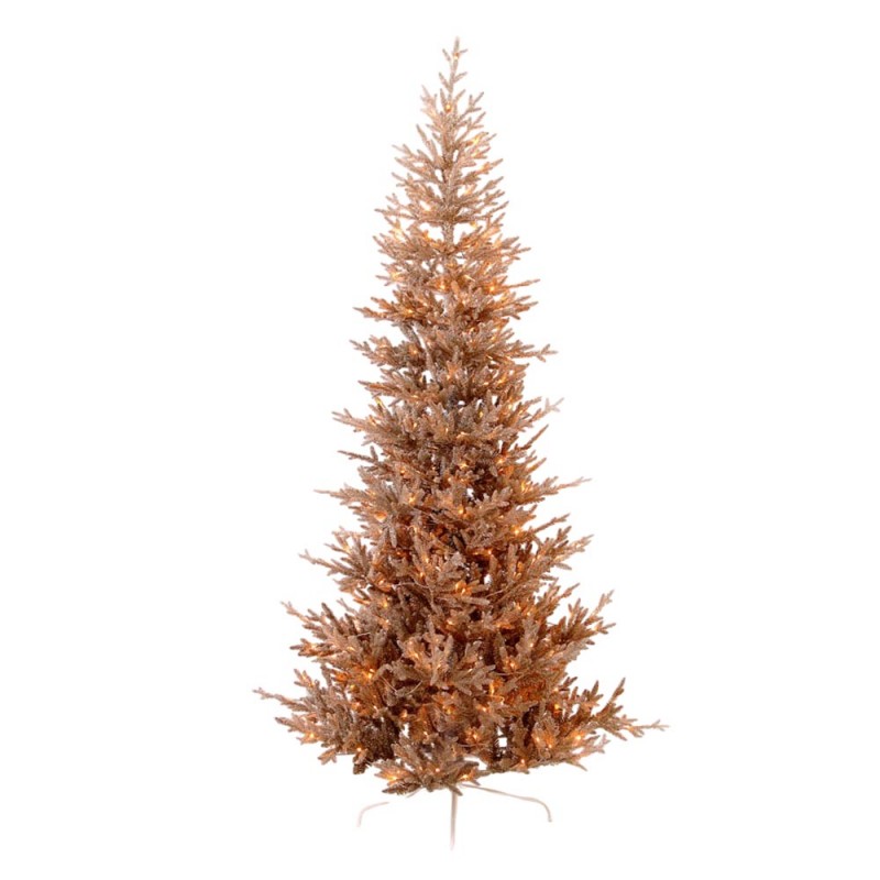 Aurelia Gold Slim χριστουγεννιάτικο δέντρο Pre-shaped και Pre-Lit σε χρυσό χρώμα 210 εκ