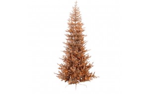 Aurelia Gold Slim χριστουγεννιάτικο δέντρο Pre-shaped και Pre-Lit σε χρυσό χρώμα 240 εκ