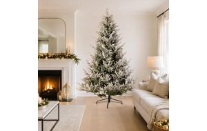 Vail Pre-Shaped χριστουγεννιάτικο δέντρο flocked με μεικτό φύλλωμα 210 εκ