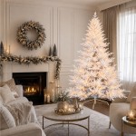 Divina Pre-Shaped & Pre-Lit χιονισμένο χριστουγεννιάτικο δέντρο λευκό με 780 LED 210 εκ
