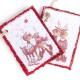 Reindeers ξύλινα Χριστουγεννιάτικα στολίδια χειροποίητα σε δύο σχέδια σετ των έξι τεμαχίων 9x6 εκ