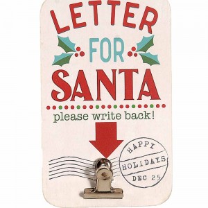Letter for Santa κρεμαστό ξύλινο διακοσμητικό στολίδι 16 εκ