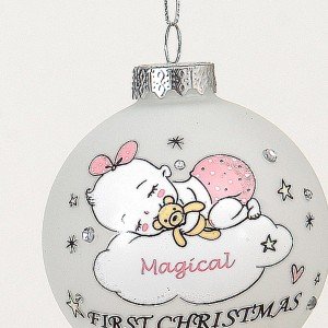 Magical first Christmas γυάλινη μπάλα για κορίτσι 8 εκ