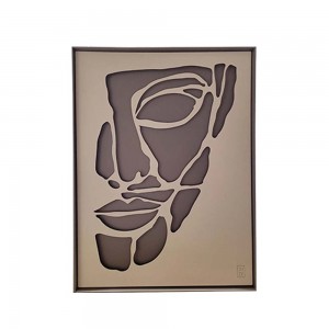 Rock Face χειροποίητο μεταλλικό κάδρο με 3D απεικόνιση φιγούρας και επιλογή αποχρώσεων 45x5x60 εκ