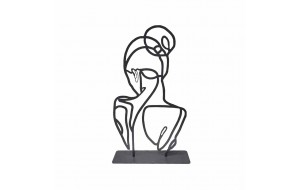 Ballerina’s Back επιτραπέζιο μεταλλικό διακοσμητικό με φιγούρα μπαλαρίνας και επιλογή απόχρωσης 30x8x60 εκ